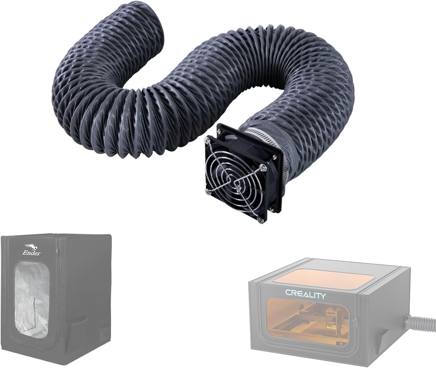 Creality Upgraded Fume Extraction Kit for Ender Plus 3D Printer Enclosure-with Exhaust Fan Interface or Laser