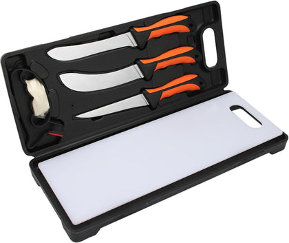 Deer Processing Hunting Knife Set, 7-Piece Game Field Dressing Kit Gifts for Men, Includes Skinning Boning Butcher