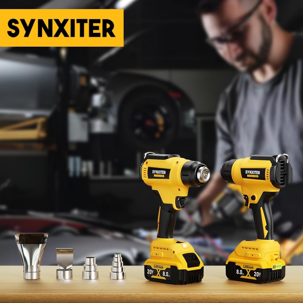 Cordless Heat Gun for Dewalt 20V Battery(NO Battery),350W Fast Heating Soldering Hot Air Gun 1022℉ MAX Temperature