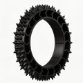 Spiky Replacement Wheels Compatible with Worx Landroid Plus WR148E, Solid tire, Black, All-Season Traction,2 PCS
