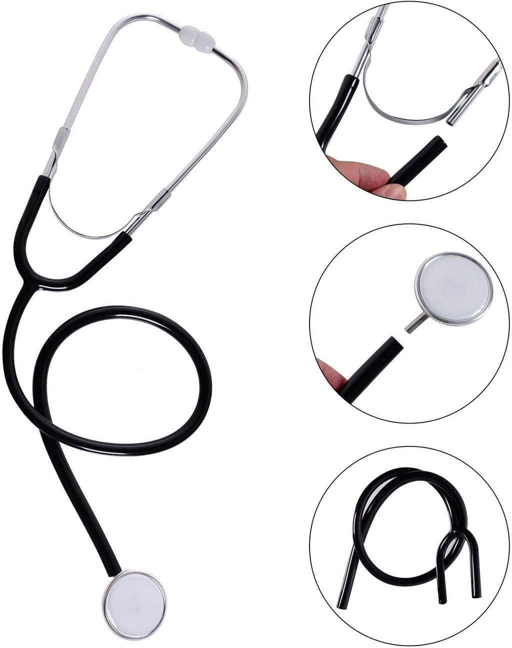 Scientist Doctor Costume Lab Coat Women Men Halloween White Long Flat Sleeve Lab Coats Accessories with Stethoscope