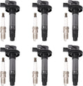 Ignition Coil Pack & Spark Plugs Set of 6 Fits for 3.7 3.5 V6 Ford Edge Taurus Explorer Flex Lincoln MKS MKZ MKT MKX