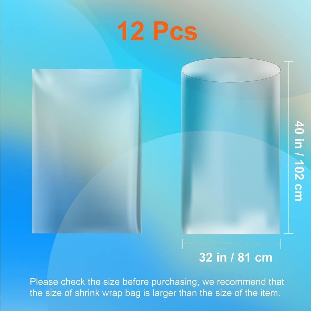 Shrink Wrap Bags for Gift Baskets, 12Pack 32x40 Inch Clear plastic wrapping