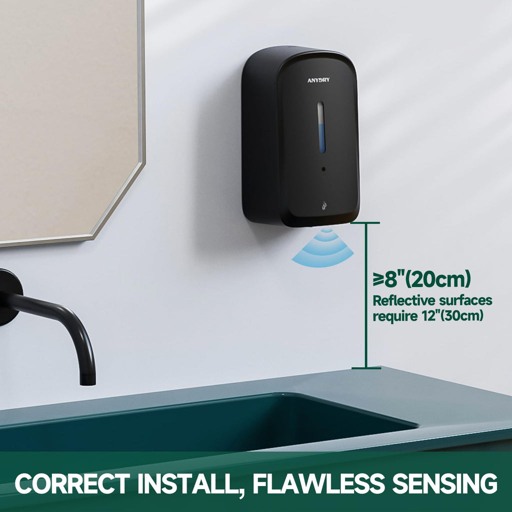 Commercial Automatic Soap Dispenser 34oz Large Capacity Wall-Mounted