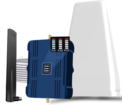 Cell Phone Booster for Home & Office,Up to 2000 sq ft,Cell Phone Signal Booster with Band 5/12/13/17,Boost 5G 4G Data