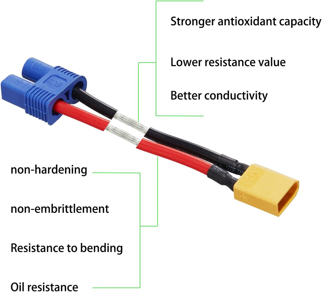 XT30 Male to EC3 Female Connector Adapter,XT30-EC3 Extension Cable