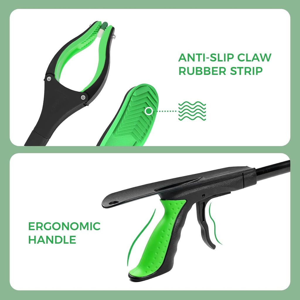 51" Heavy Duty Grabber Reacher Tool, Black & Green | For Seniors/Disabled/After Surgery Recovery, Extra Long