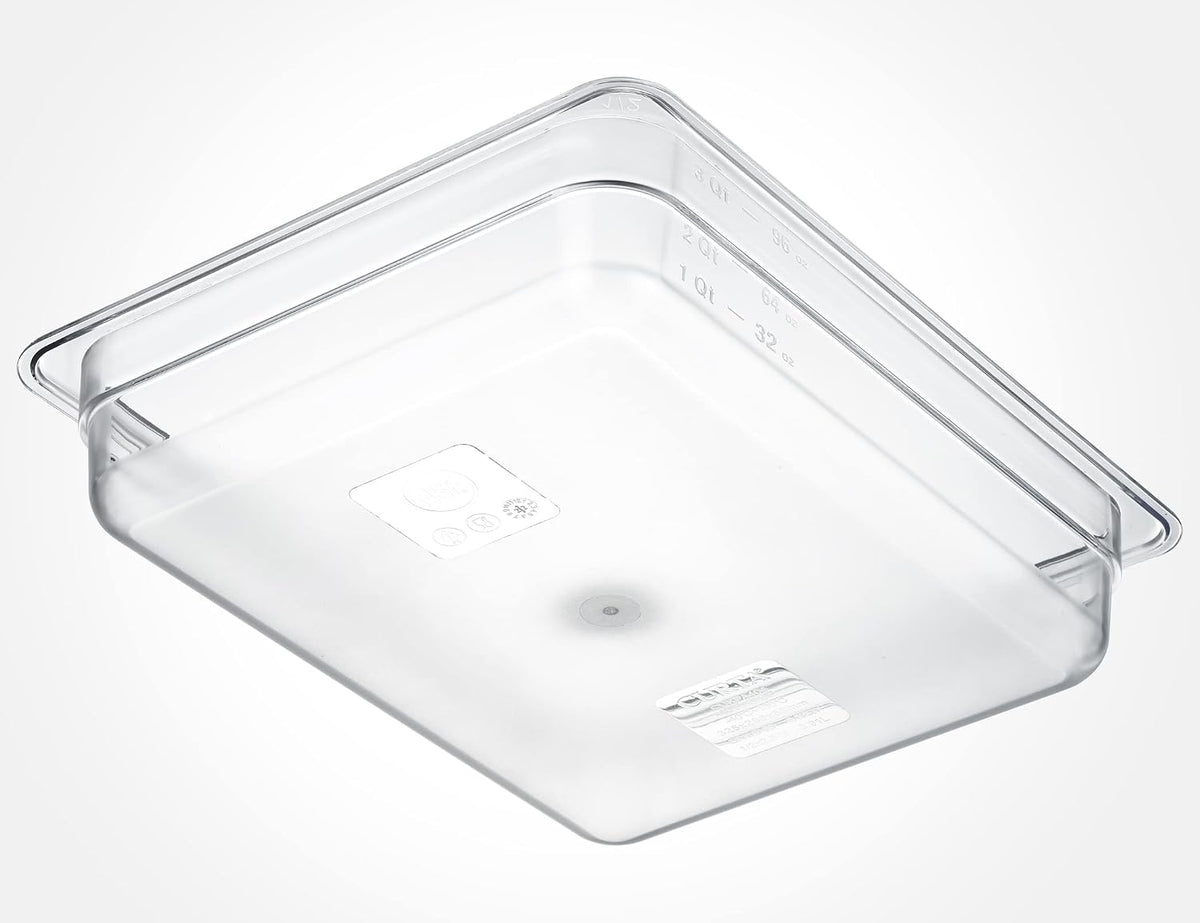 6-Pack 1/2 Size 2.5" Deep NSF Polycarbonate Food Pans | Dishwasher & Freezer Safe Clear Container for Prep Tables