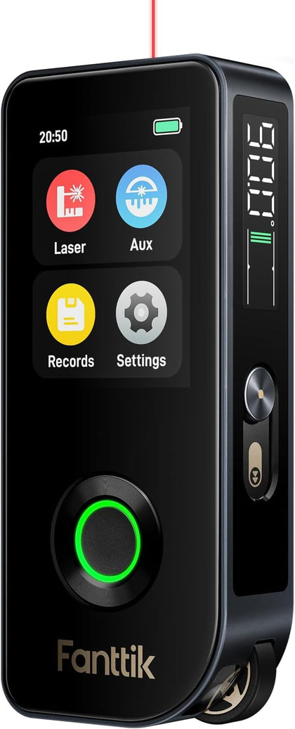 A11 Ultra 3-in-1 Laser Measuring Tool, 197Ft Digital Laser Distance Measure with IPS Touch Screen & Side LCD, Wheel
