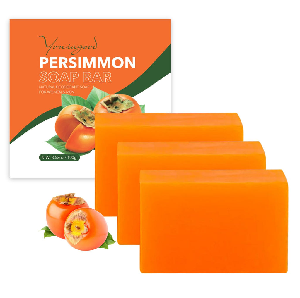 3 PCS Persimmon Soap for Body Odor Control, Old People Smell