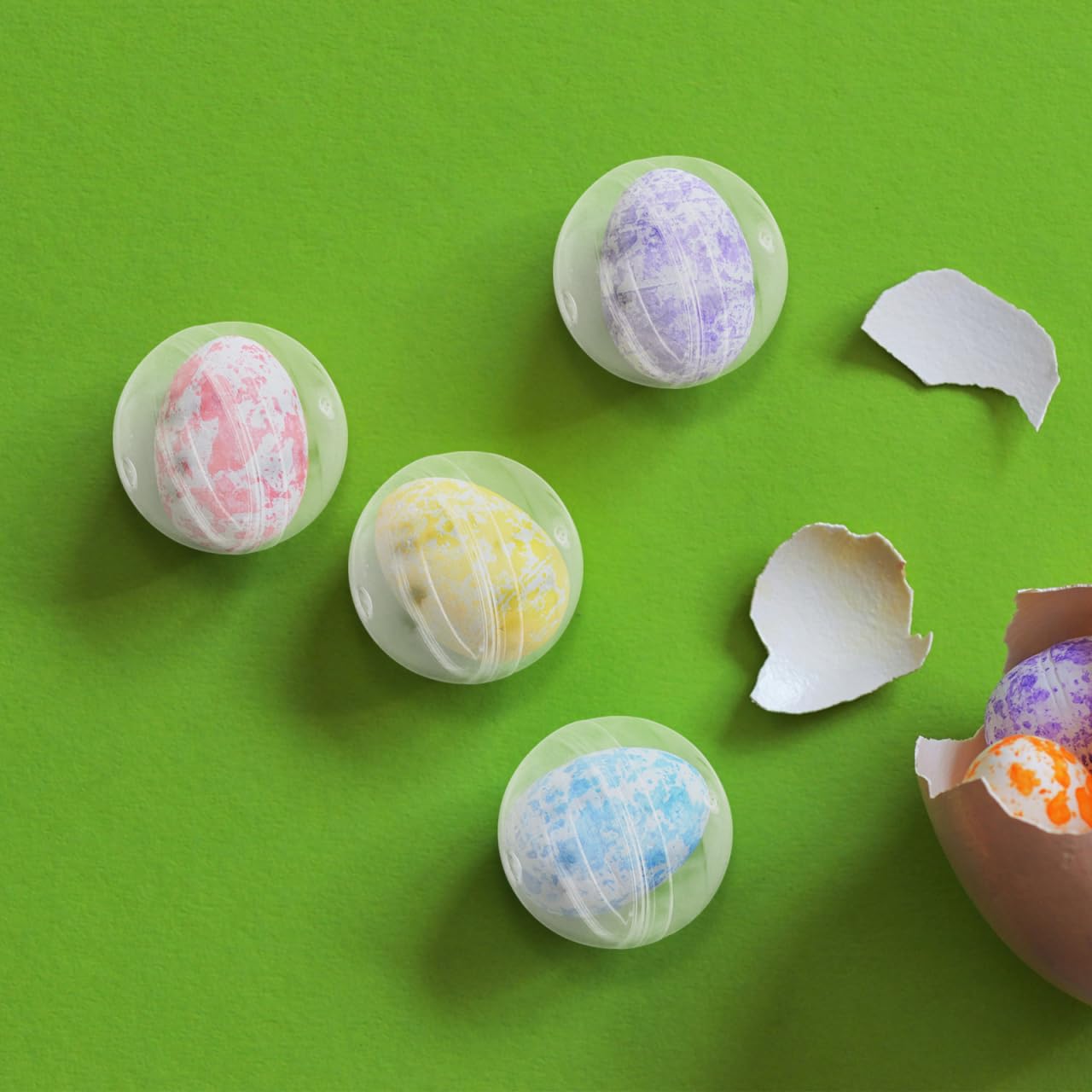 120 Pcs 1.1 Inch Clear Plastic Capsules, 28mm Empty Round Vending Machine Toy Containers, Transparent Gumball Machine