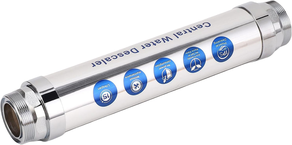 Whole House Water Descaler System, Non Salt Magnetic Water Softener for Shower and Dishwasher, High Flow Anti Scale