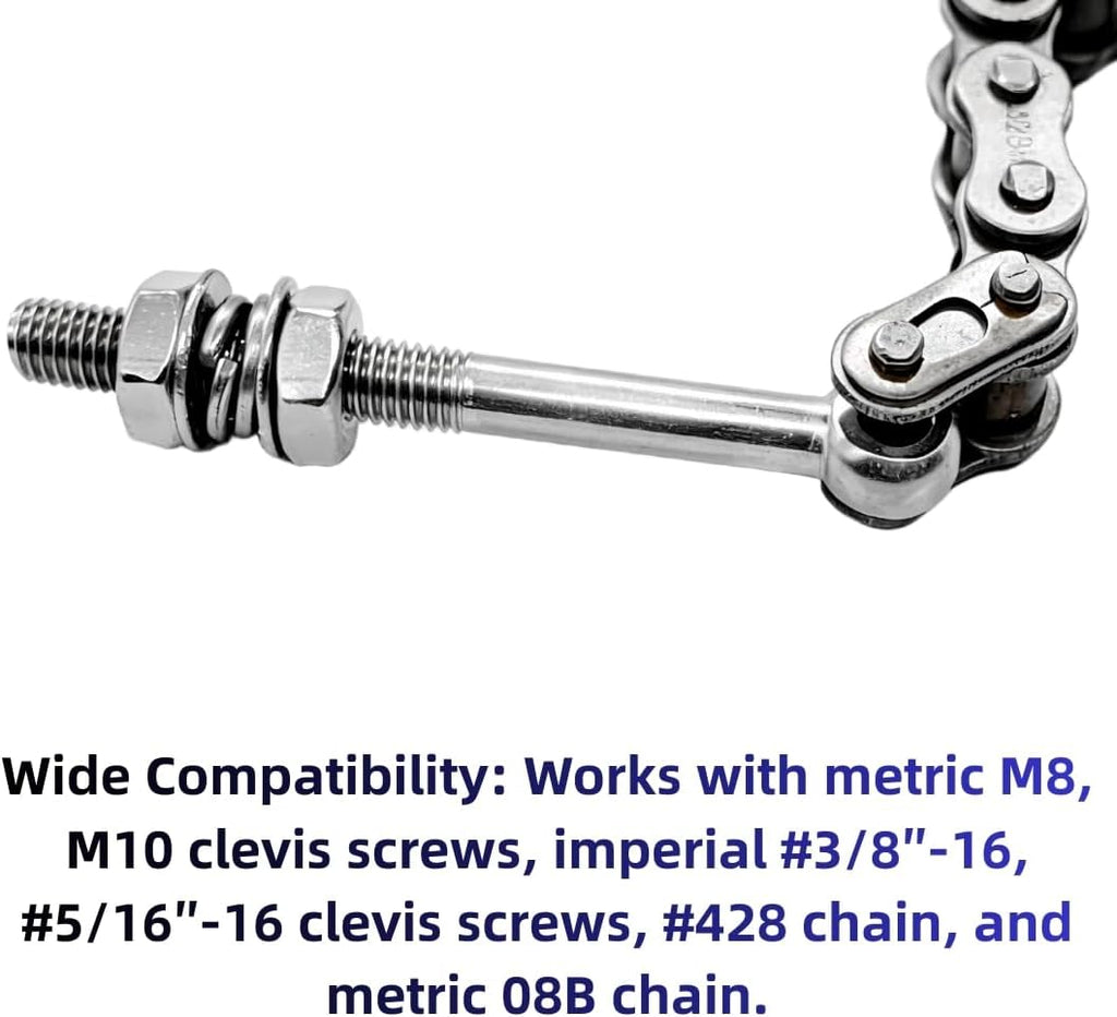 Sliding Gate Chain Connecting Links, #41 & #428 Roller Chain Connector for Chain-Driven Sliding Gate Openers, Replacement & Extension (#428)