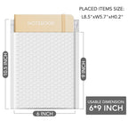 White Bubble Mailers 6x10" 500 Pack Padded Envelopes Self Seal