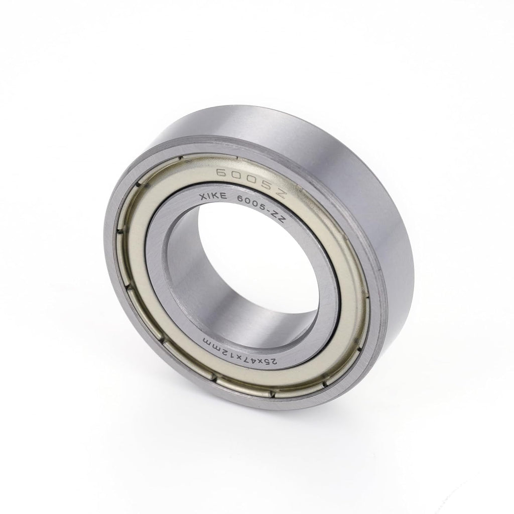 XIKE 6005ZZ Shielded Deep Groove Ball Bearings, 25x47x12 mm, 4-Pack