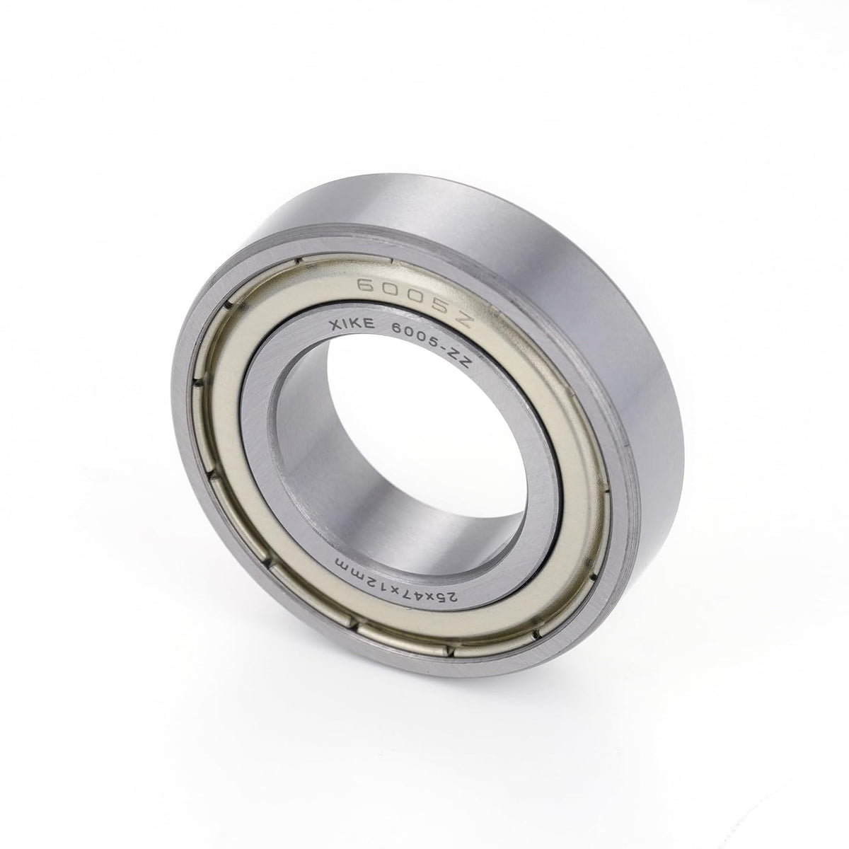 XIKE 6005ZZ Shielded Deep Groove Ball Bearings, 25x47x12 mm, 4-Pack