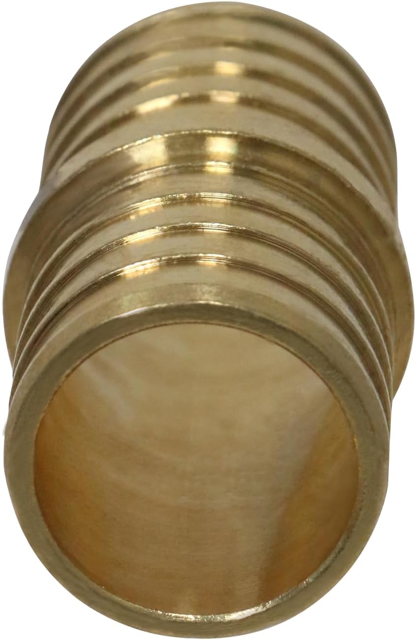 10 PIECES XFITTING 1" X 1" PEX COUPLINGS - BRASS CRIMP FITTINGS, BRASS, FULL PORT
