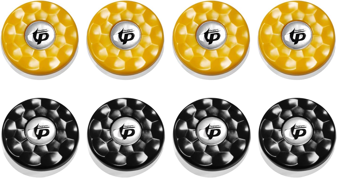 (Dia.58mm)2-1/4'' Shuffleboard Pucks, Matt surface Set of 8 Orange/Black