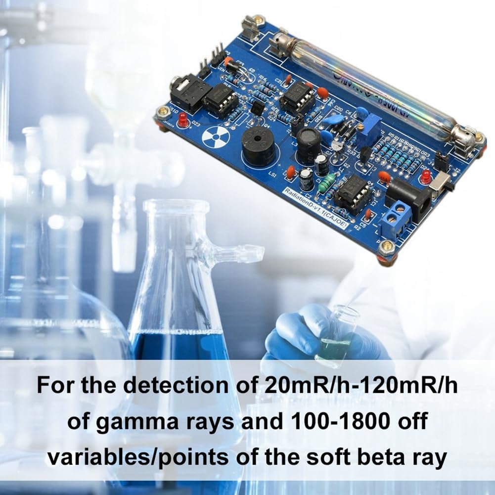 DIY Assemble Geiger Counter Kit Counter Module Nuclear Radiation Detector with Sound and Light Alarm