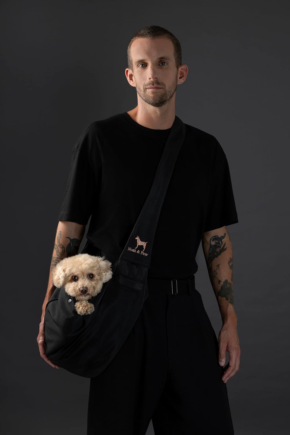 Dog Sling Carrier for Small Dogs 5-18lb, Dog Sling for Small Dogs and Cats, Dog Carrier with Adjustable Padded Strap