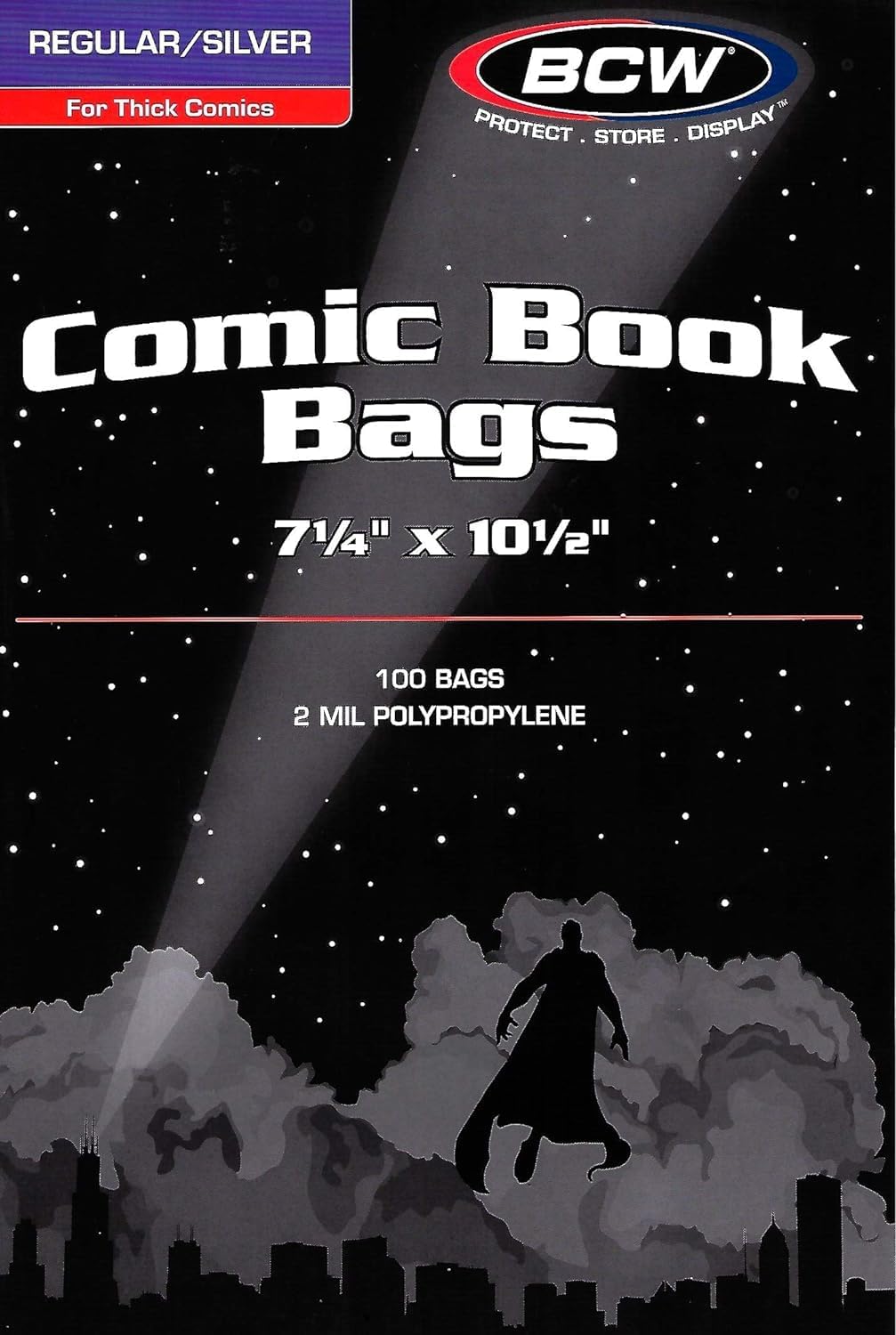 Thick Silver Age Comic Bags - 500 ct | Archival Quality, Acid-Free Protection for Silver Age Comic Books | 7 1/4 x 10