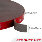 108 Ft Double Sided Mounting Tape Heavy Duty, Waterproof Foam Adhesive for LED Strips & Home Office Decor (0.39In
