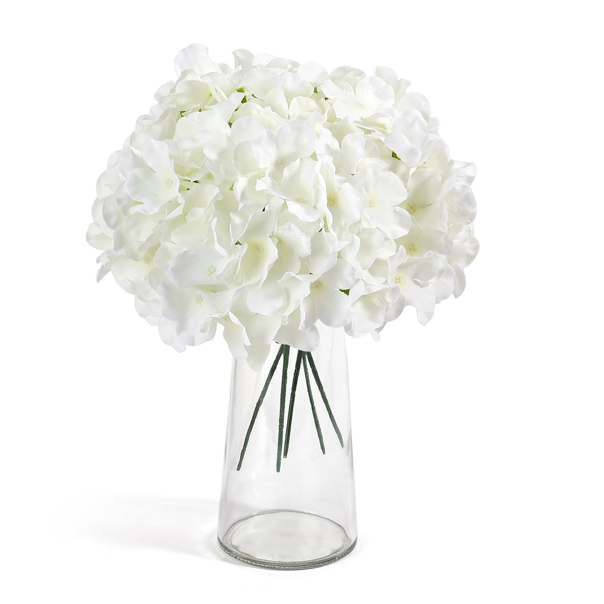 64Pcs Hydrangea Artificial Flowers Bulk, Silk White Hydrangeas