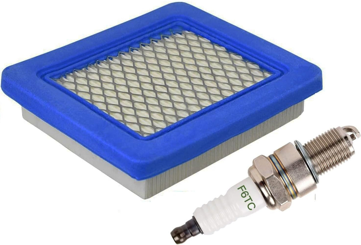 491588S 491588 Air Filter for Briggs & Stratton 491588 Troy-Bilt TB110 TB230 TB210 Toro 20332 Craftsman 33644 Push Lawn Mower & F6TC Spark Plug
