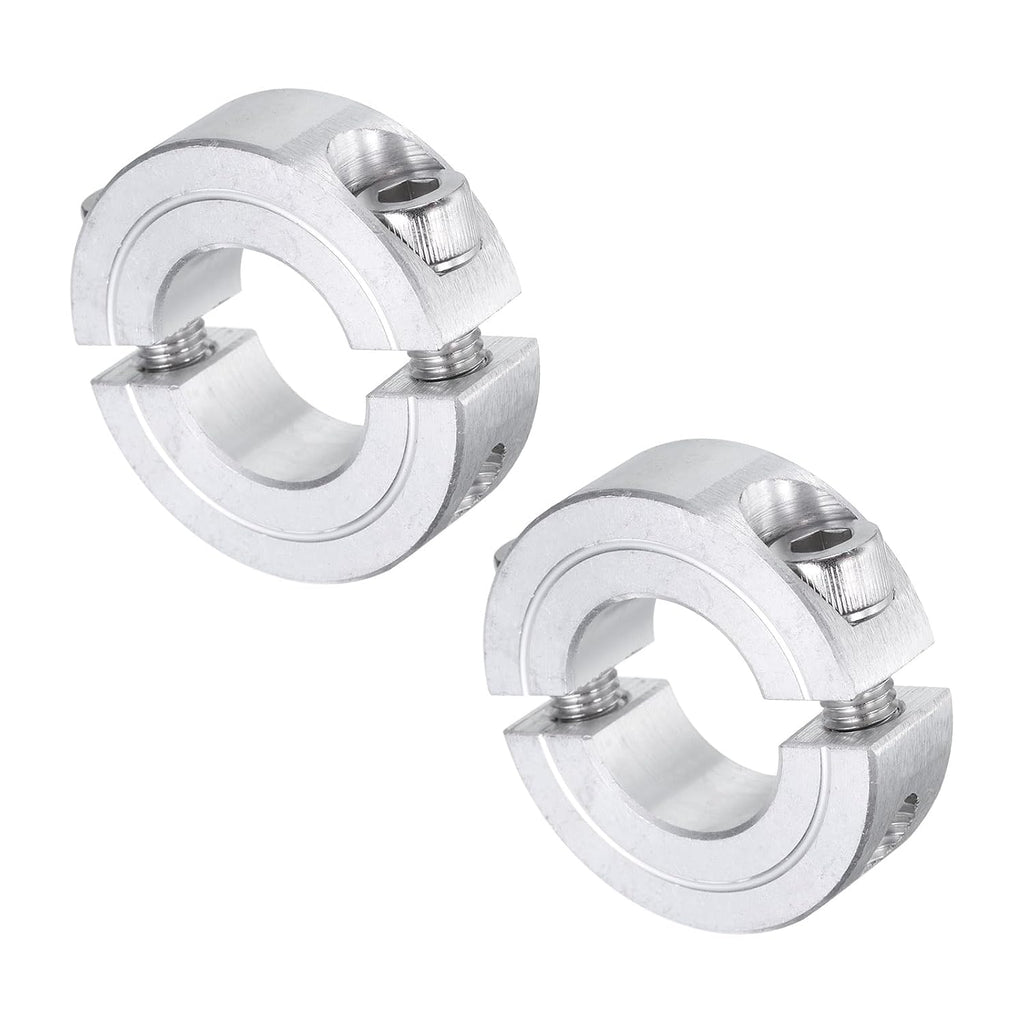 uxcell 2pcs Double Split Clamp-On Shaft Collar 3/4" Shaft, Aluminum Alloy