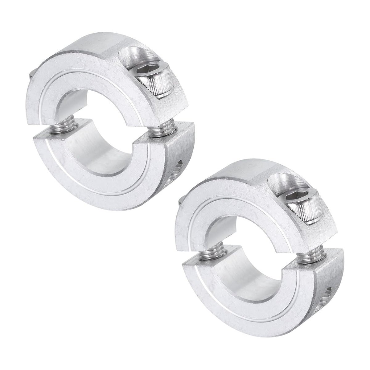 uxcell 2pcs Double Split Clamp-On Shaft Collar 3/4" Shaft, Aluminum Alloy