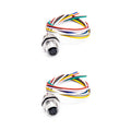 M12 Female 8Pin Connector, Straight Shielded Aviation Socket, 0.2M Wiring, Waterproof Sensor Receptacle, Industrial Equipment, for Electrical Professionals