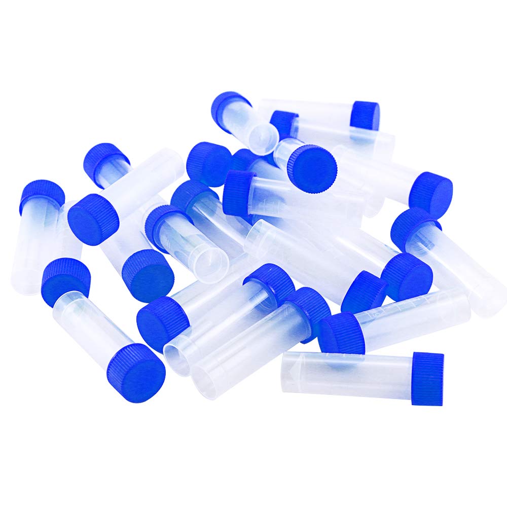 50 Pcs 5ml Plastic Graduated Vials