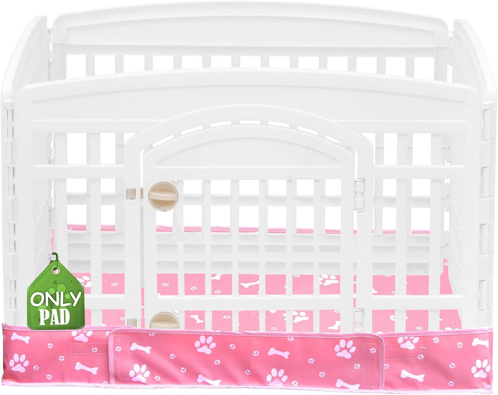 Dog Playpen Bottom Pad Fits for 36 Inch 4 Panels Exercise Pet Playpen, Dog Crate Pad Puppy Playpen Pad, Hoop and Loop