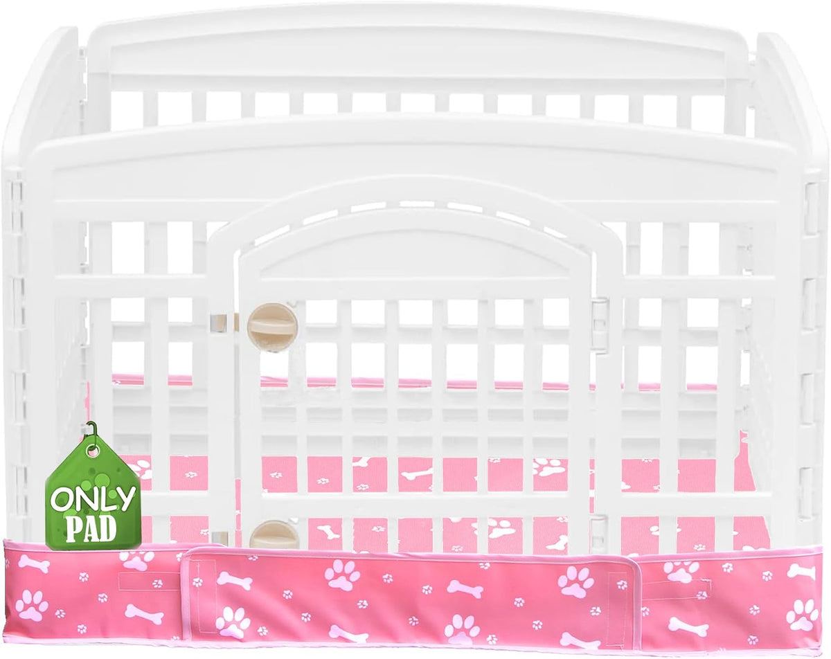 Dog Playpen Bottom Pad Fits for 36 Inch 4 Panels Exercise Pet Playpen, Dog Crate Pad Puppy Playpen Pad, Hoop and Loop