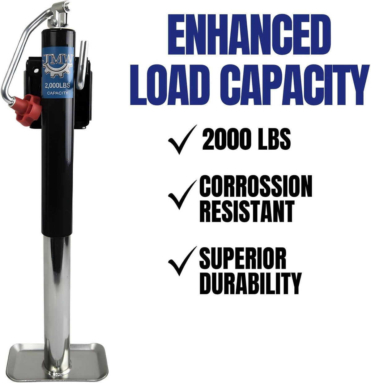 2000lbs Trailer Tongue Jack Lift Swivel Heavy Duty 1 Ton Camper Boat