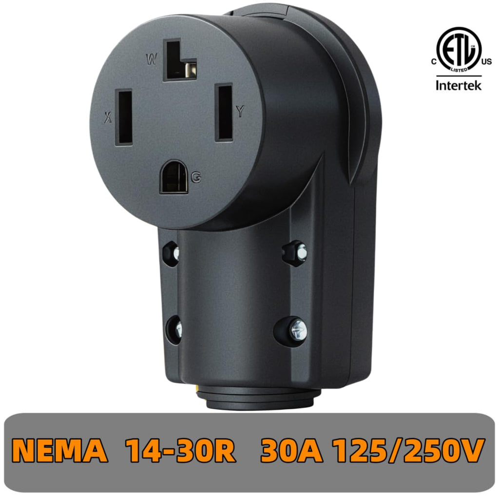 NEMA 14-30R Receptacle,30AMP 125/250VOLT,3-Pole 4-Wire Connector,30A AC Industrial Grade Cord End Female Socket DIY