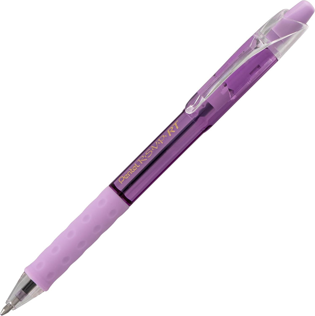 Color Shades Writing Pack - Includes; Pencil, Pens, and Erasers- Pastel Violet (BLBKALZBPV)