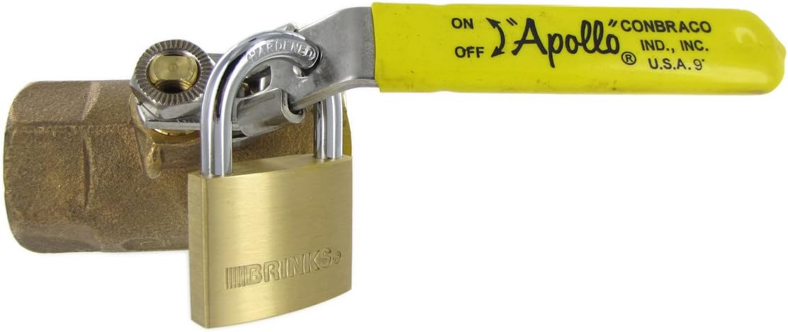 Locking Handle Brass Ball Valve Apollo 1-Inch