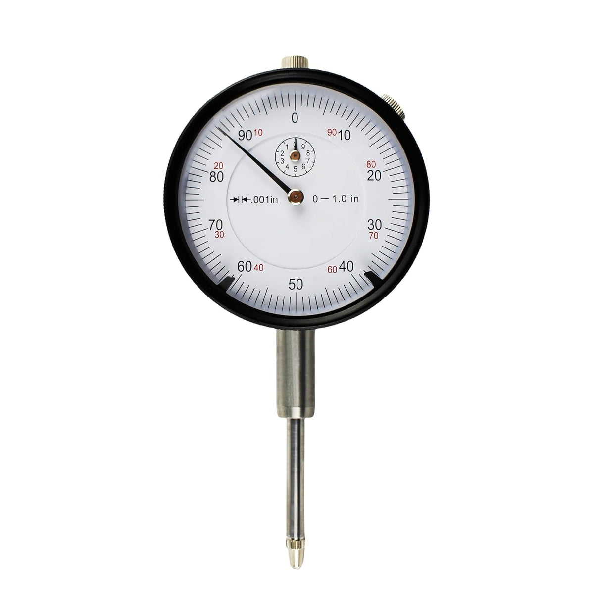 HFS Dial Indicator, 0-1" Range, 0.001" Graduation, 1/4" Lug Back