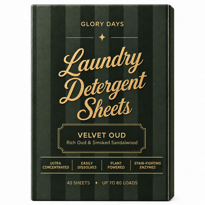 Eco Laundry Detergent Sheets – 40 Sheets (80 Washes), Plant-Based Strips (Velvet Oud)