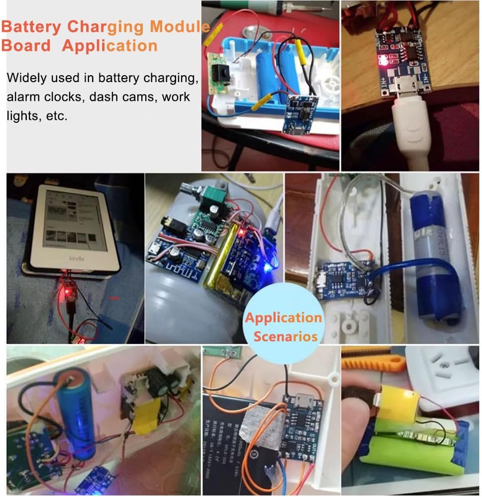 TP4056 Type-c USB 5V 1A 18650 Lithium Battery Charger Module Charging Board with Dual Protection Functions