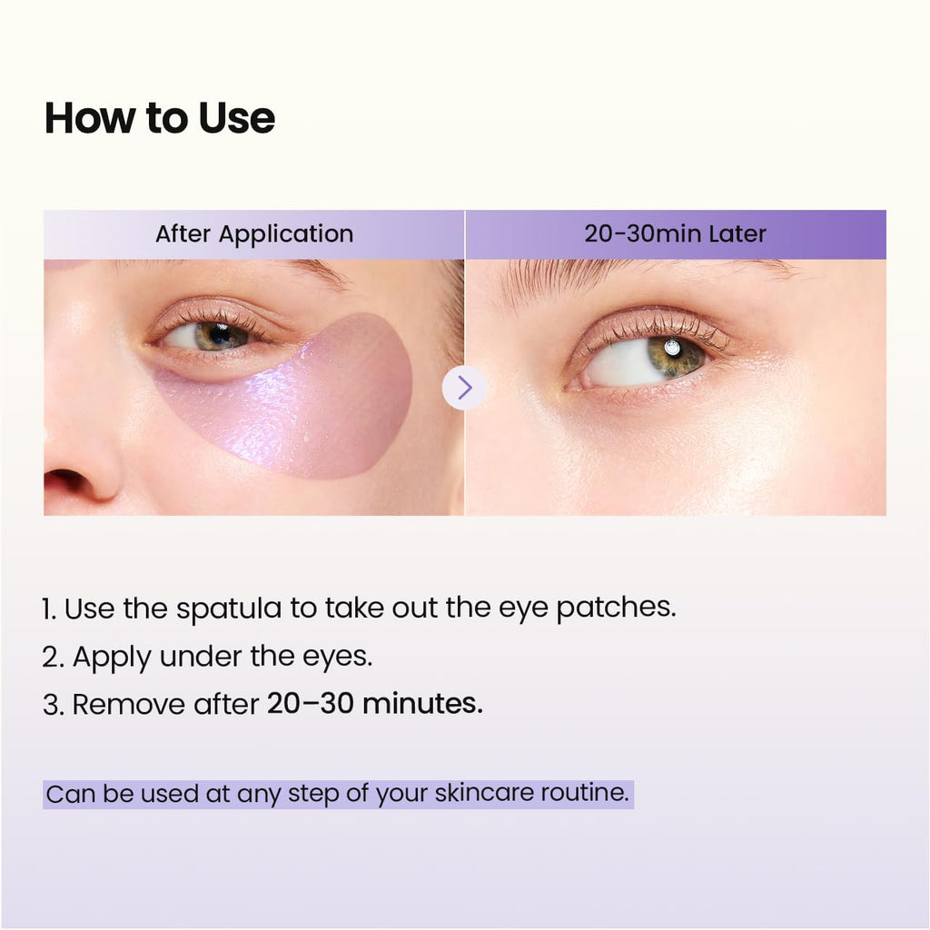 Caviar PDRN Eye Patches, Nourishing Under Eye Patches for Dark Circles, Depuffing Eye Mask for Puffy & Tired Eyes