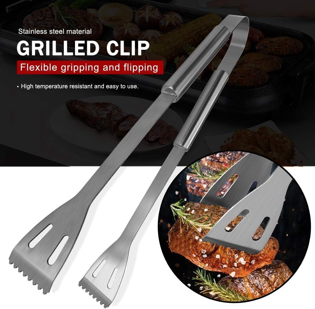 5-Piece Stainless Steel Grill Tool Set with Carry Bag – BBQ Utensils for Him, Young Men, Camping & Tailgating