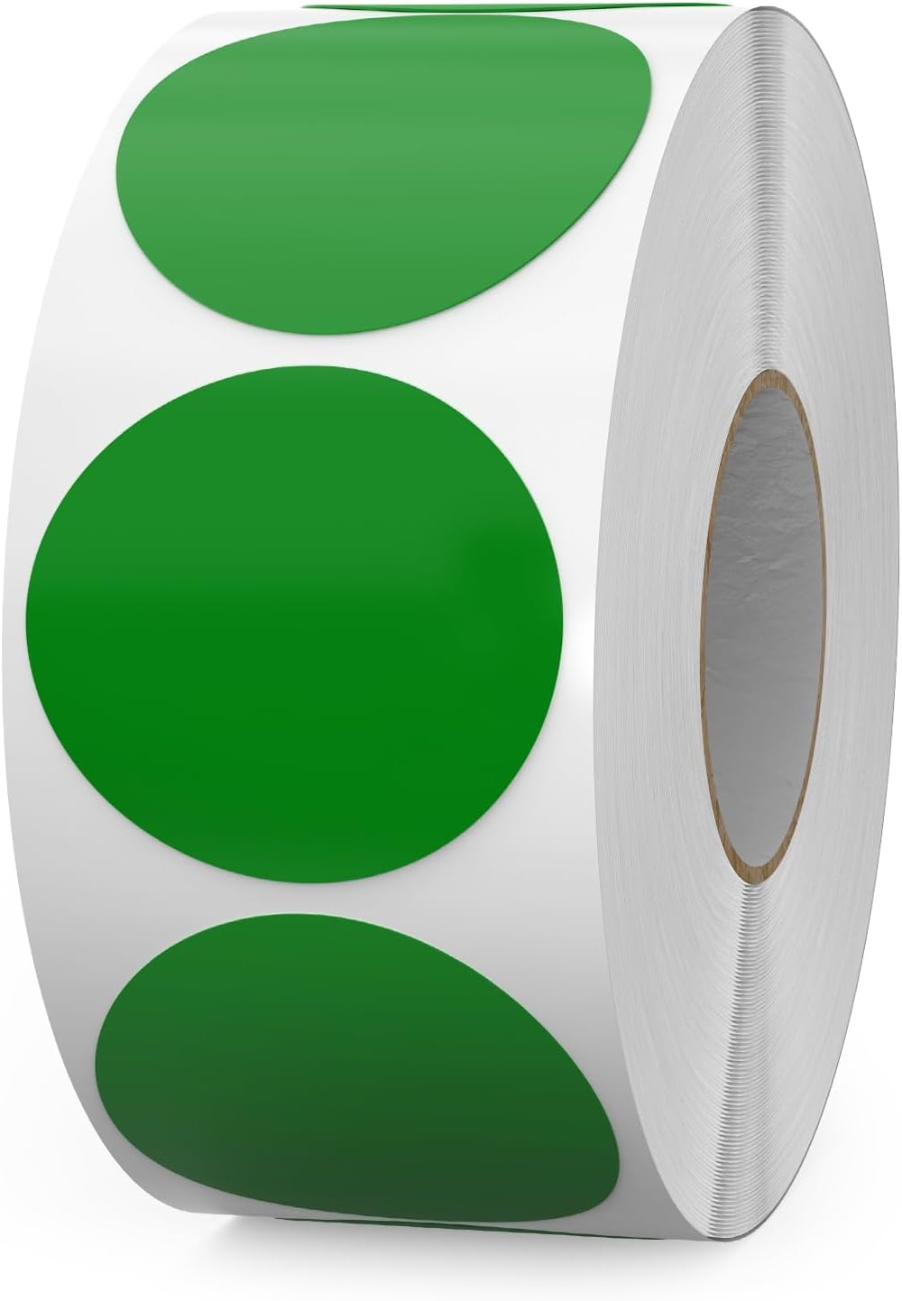 Green Round Stickers Roll 1.5 Inch Vinyl Dot Labels 1000 PCS