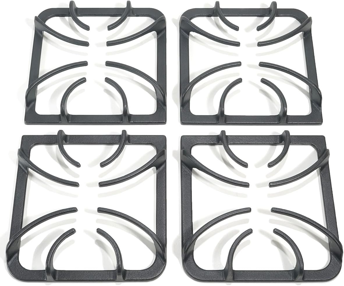316202405 Gas Stove Burner Grates Replacement for Frigidaire Cast Iron4 Pcs