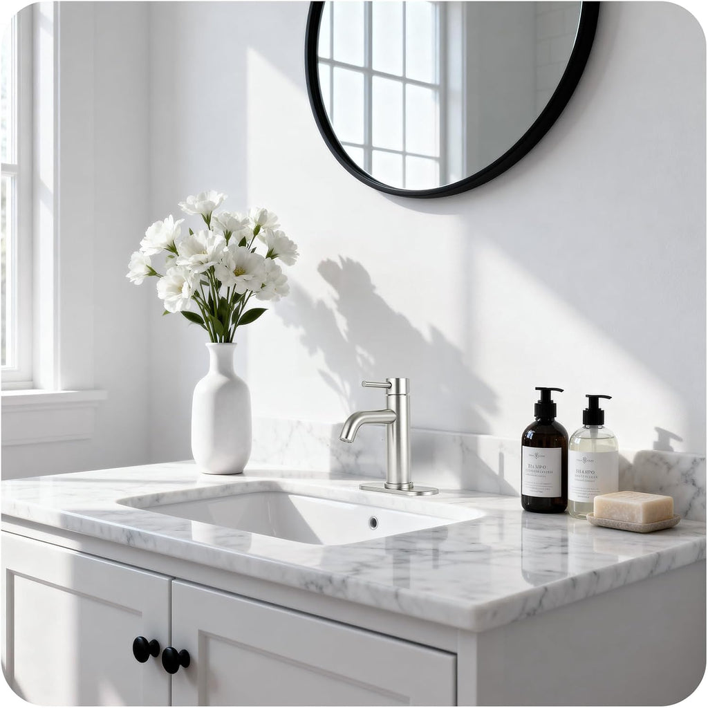 Bathroom Faucet Single Handle Bathroom Sink Faucet Brushed Nickel