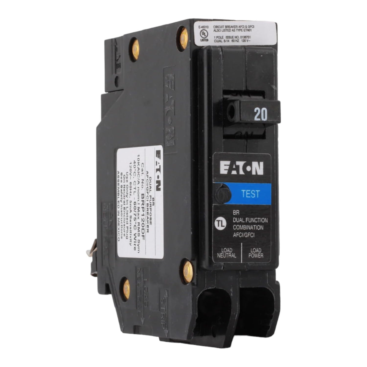 CUTLER HAMMER BRP120DF Circuit Breaker 1P 20A 120V-AC