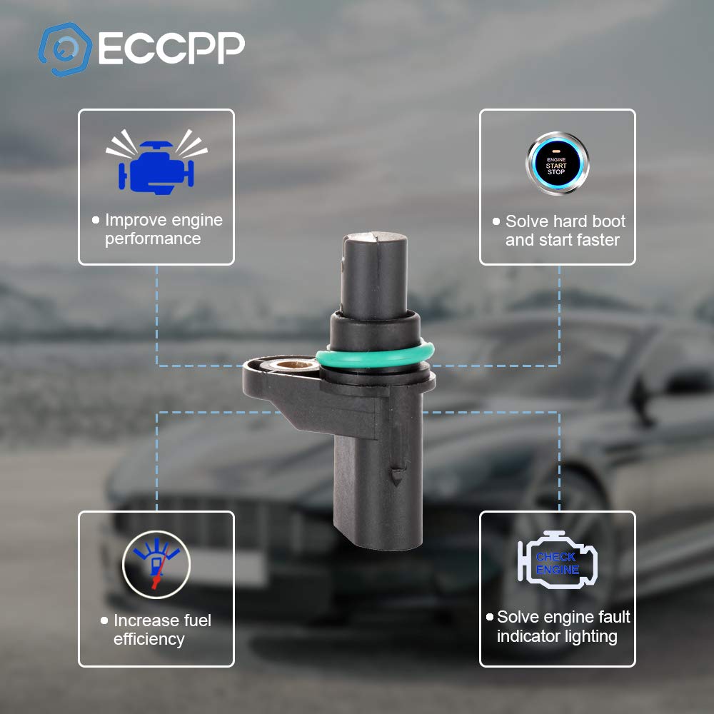 ECCPP 2PCS Crankshaft Position Sensor 2004-2005 for BMW 545i