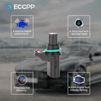 ECCPP 2PCS Crankshaft Position Sensor 2004-2005 for BMW 545i