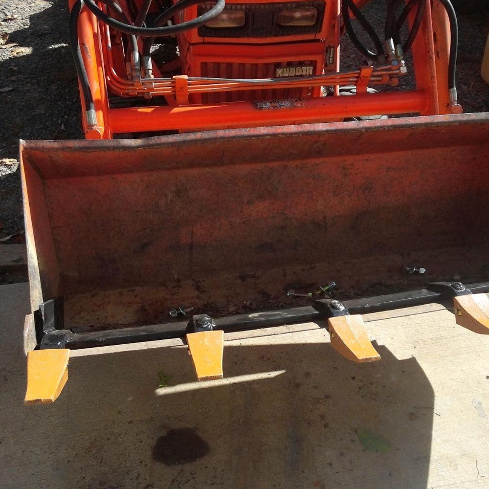 Bucket 23TF Tooth Bar, Universal Size Skid Steer Tractor, USA Made from United Attachments (Bucket Width: 66")